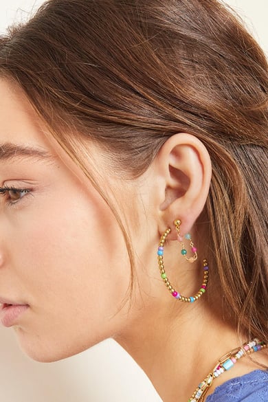 Pendientes de cadena de colores - colección #summergirls Color dorado Cobre h5 Imagen3